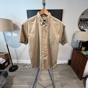 NWOT Unis NYC - "Tony" SS Poplin Shirt Medium - Khaki / Tan